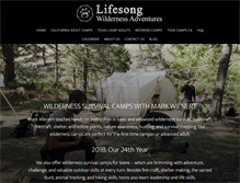 Tablet Screenshot of lifesongadventures.com
